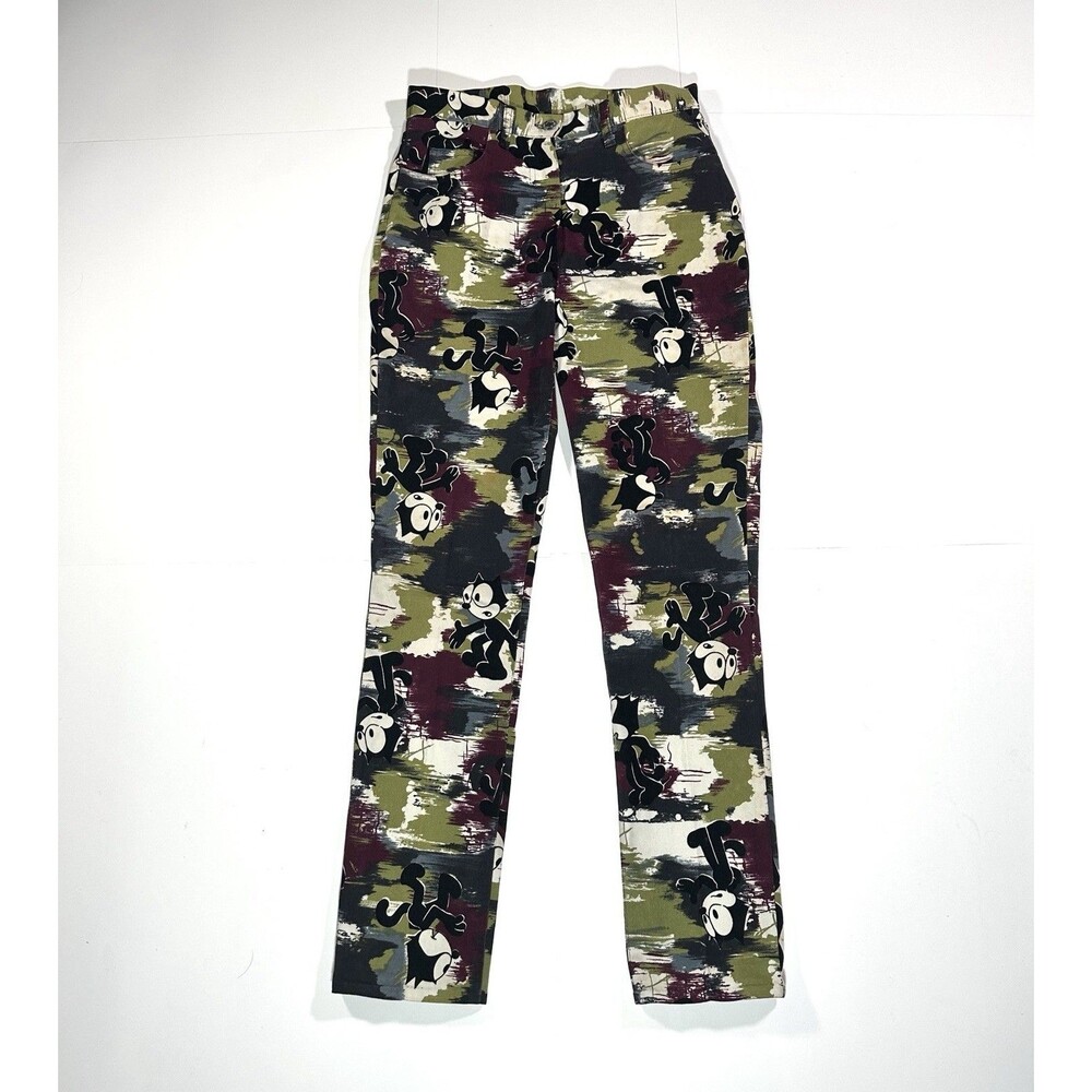 VTG Miss Adventures Felix The Cat Cartoon Pants Jeans Women’s Size 38 Rare READ